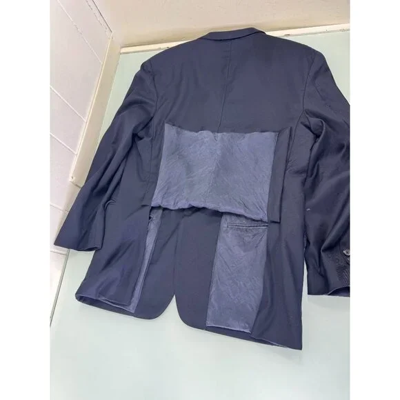 Loro Piana Faconnable Blazer Sport Coat 50R Navy Blue 2 Button Double Vent - Picture 7 of 12